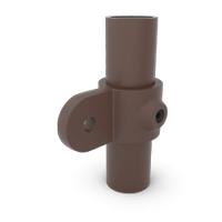 Buiskoppeling Oogdeel scharnierstuk - vintage bruin-C / 33,7 mm